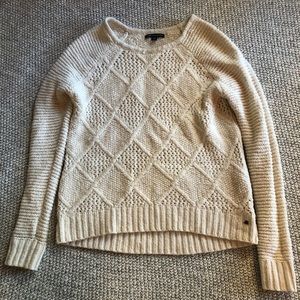 American Eagle Outfitters cable knit cream sweater